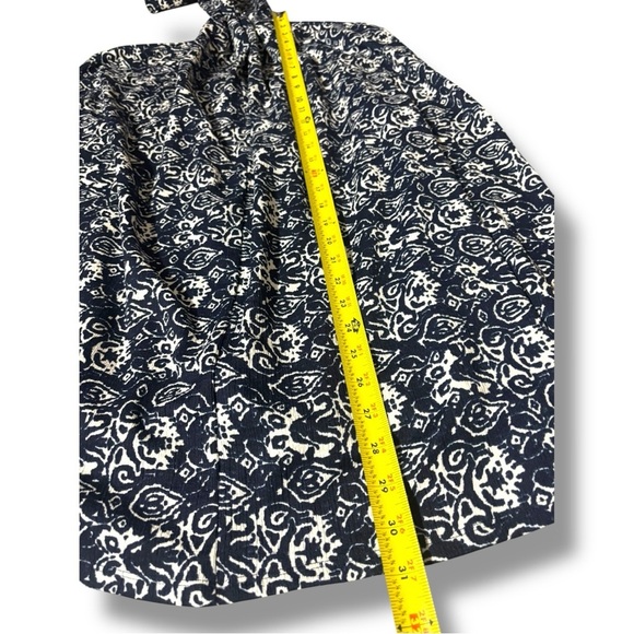 H&M Navy and White Print Asymmetrical Adjustable Tie Halter Sundress - Picture 8 of 16